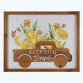Youngs Wood Truck with Daffodils Wall Sign 72140